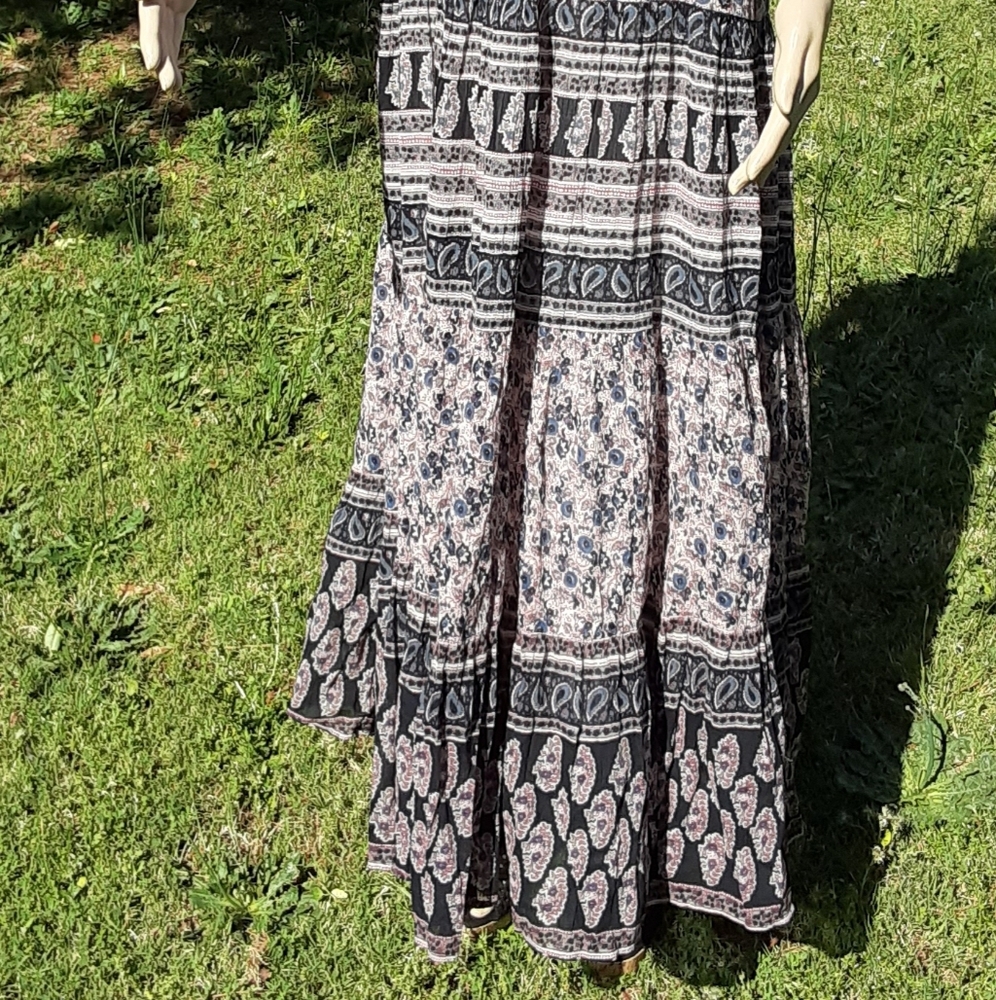 Chaps Maxi Grandmacore Floral Dress  Sizes XL Flowy Spring/summer - Picture 2 of 4